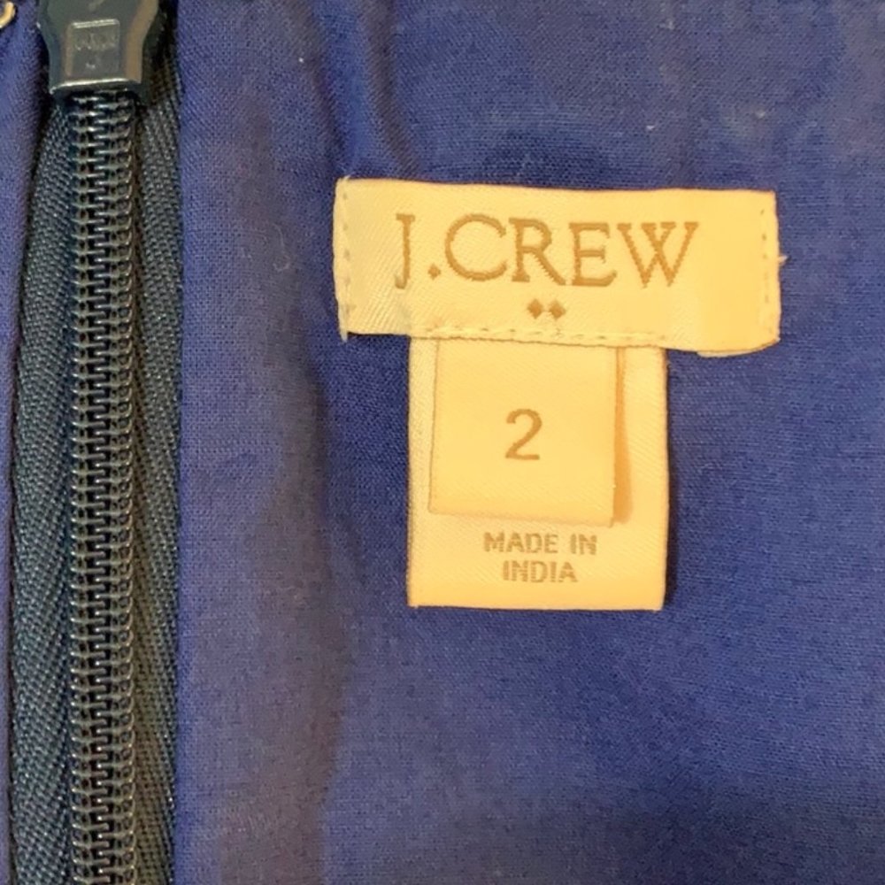 J. Crew Factory Blue and White Cotton Maxi Sun Dress Size 2 - Picture 9 of 12